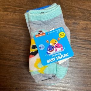 Baby shark socks 6 pairs different colors